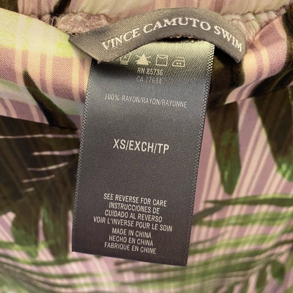 Vince Camuto Swim Cover-up Palazzo Pants; Green Multi pattern, Size XS - Picture 13 of 14